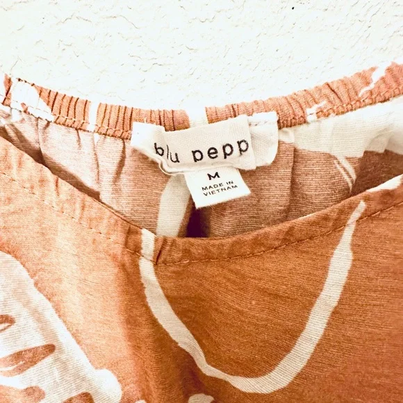 Blu Pepper Terracotta Floral Maxi Dress size Med EUC - Picture 2 of 5